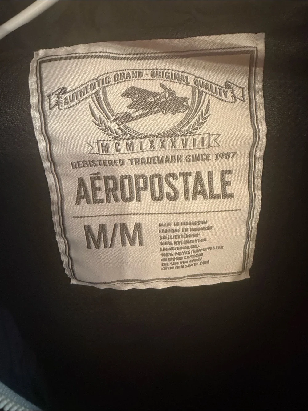 Vintage Aeropostale Hooded Windbreaker Size Medium